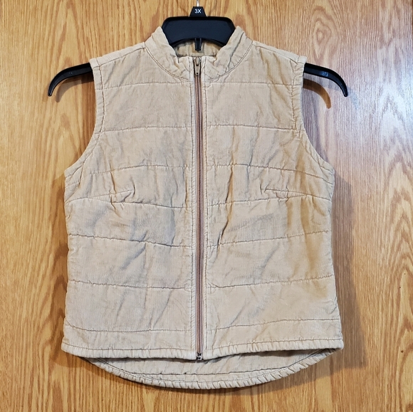 Y2K ellemenno corduroy zip up vest - Picture 1 of 8